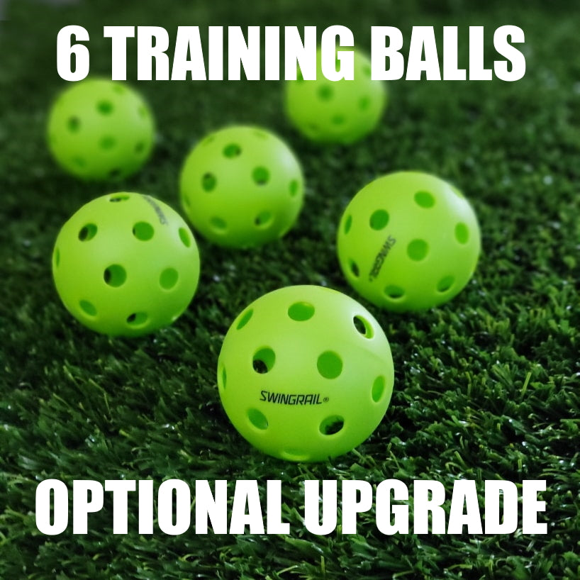 6 PLASTIC TRAINING BALLS ARE AVAILABLE AS AN OPTIONAL UPGRADE