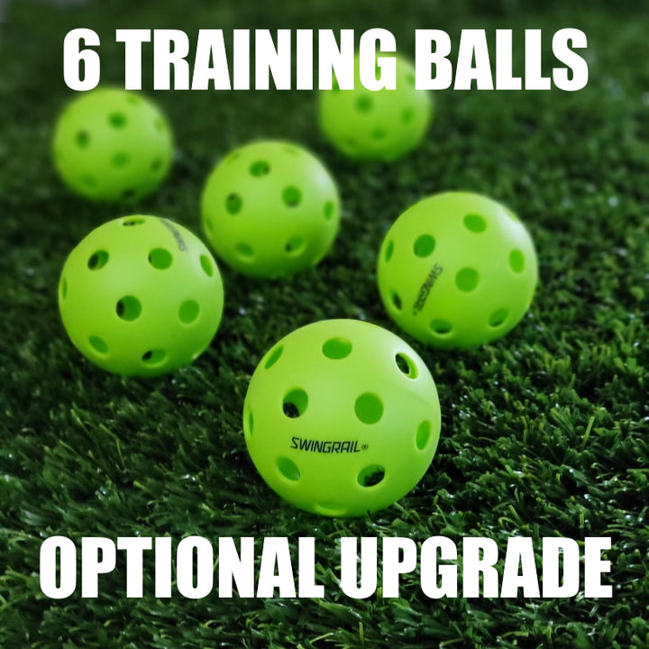 6 PLASTIC TRAINING BALLS ARE AVAILABLE AS AN OPTIONAL UPGRADE