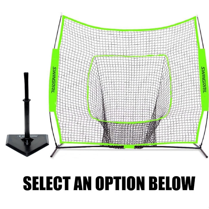 Select one of the following options:  get a heavyweight batting tee or 7 x 7 hitting net