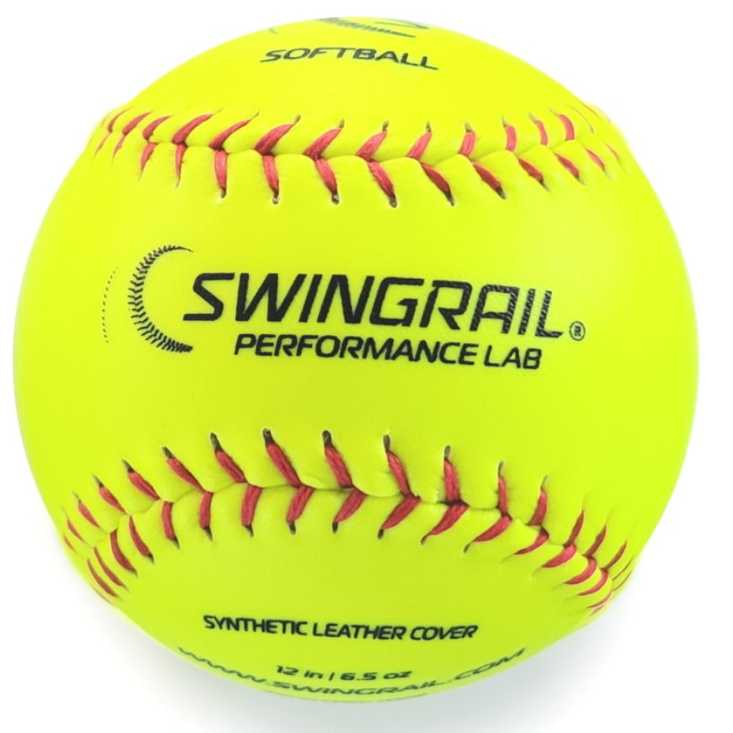 6-Pack Official Size Slowpitch Softballs - Leather Covered Practice Balls For Training