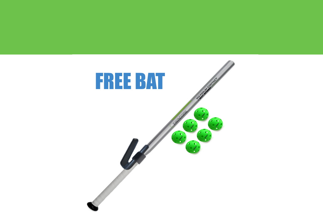 swingrail swing trainer free bat graphic with optional training balls