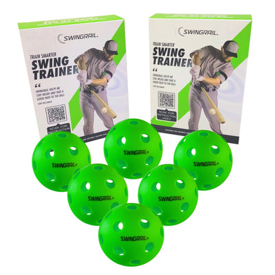 video shown of multiple players of all age and genders using swingrail product